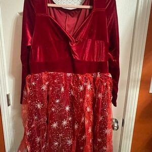Amazon Red Velvet Formal Dress